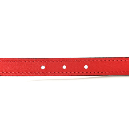 Hermes Epsom Swift 13mm Belt Strap 85 34 Black Rouge Casque 4 of 5