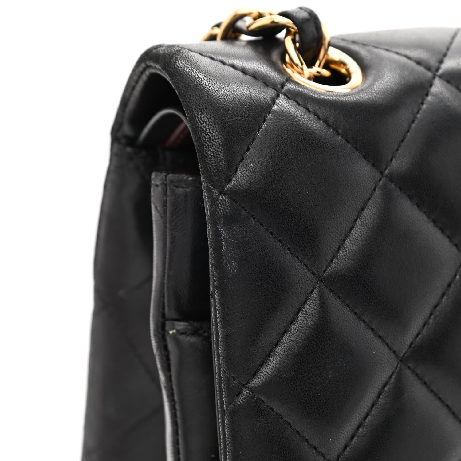 Chanel Lambskin Quilted Maxi Double Flap Black 13 of 19