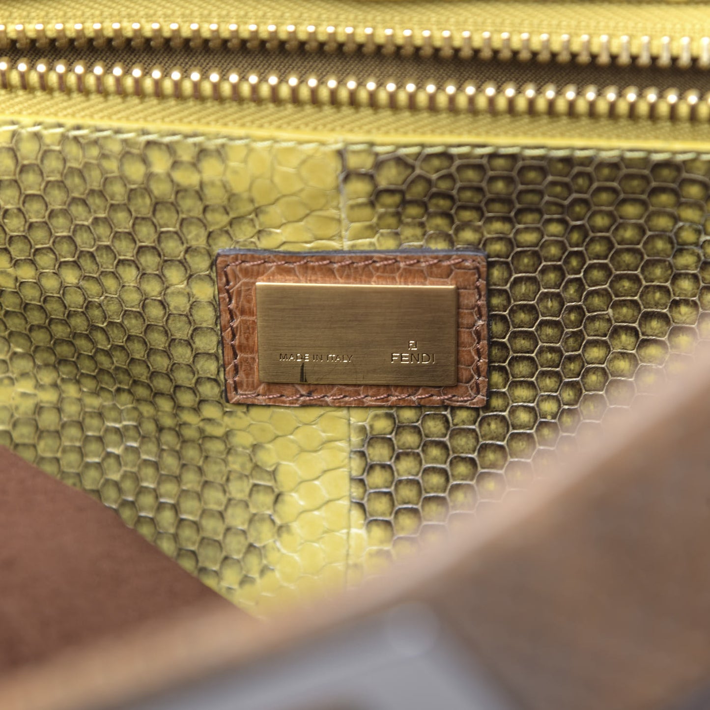 Watersnake Large Peekaboo Iconic Satchel Brown