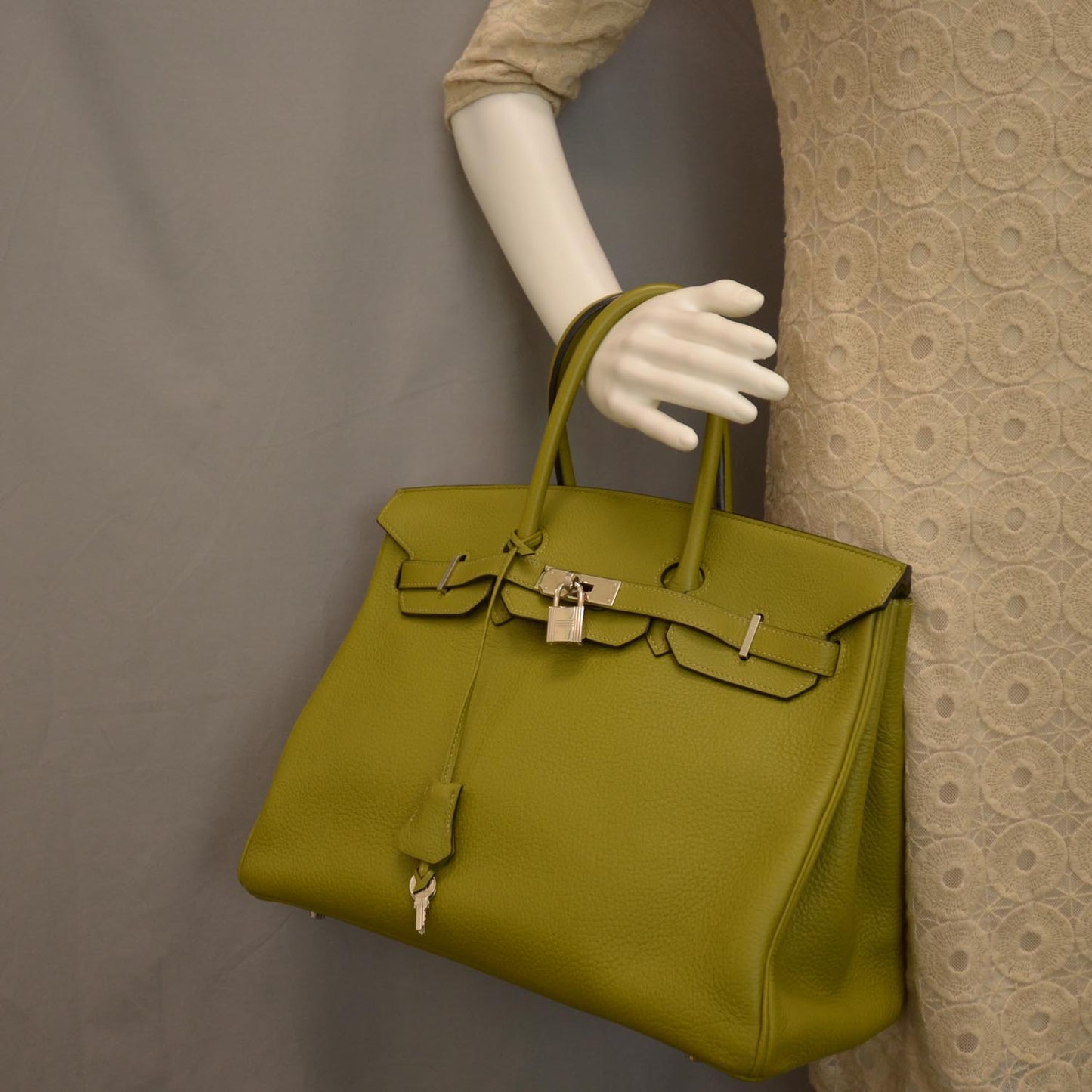 Taurillon Clemence BIRKIN 35 Vert Chartreuse