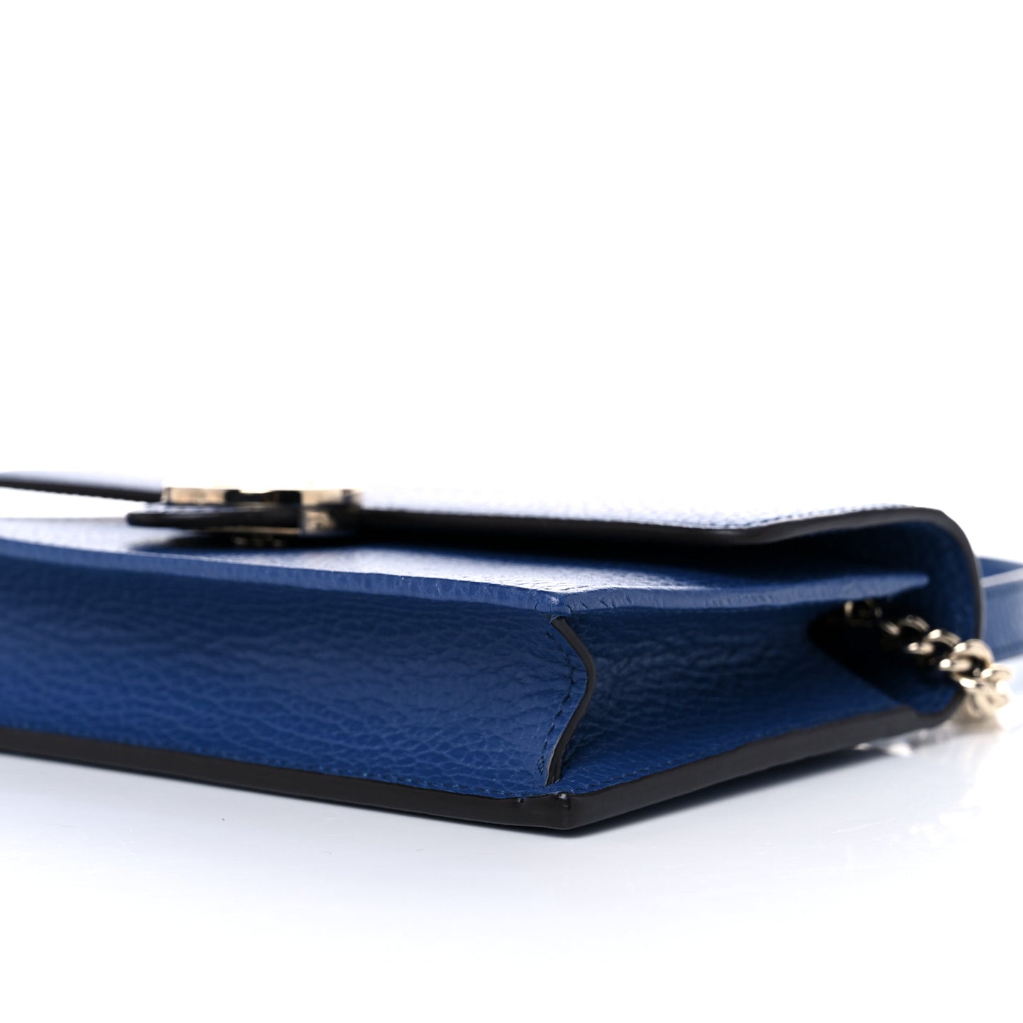 Dollar Calfskin Interlocking G Chain Wallet Caspian