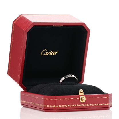Cartier 18K White Gold 3.5mm LOVE Wedding Band Ring 54 6.75 5 of 5