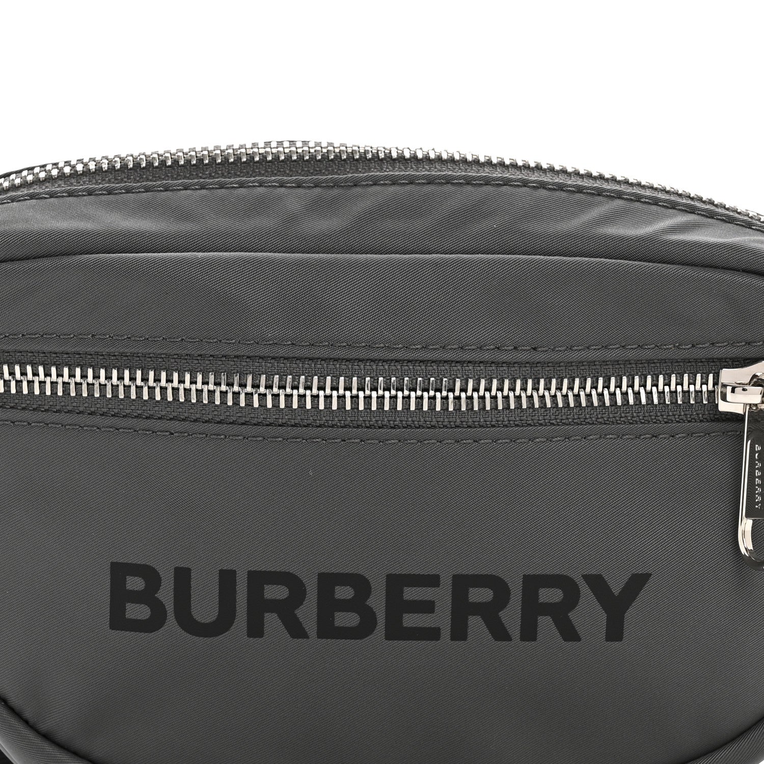 Burberry Econyl Logo Print Small Cannon Bum Bag Charcoal Grey 9 of 12