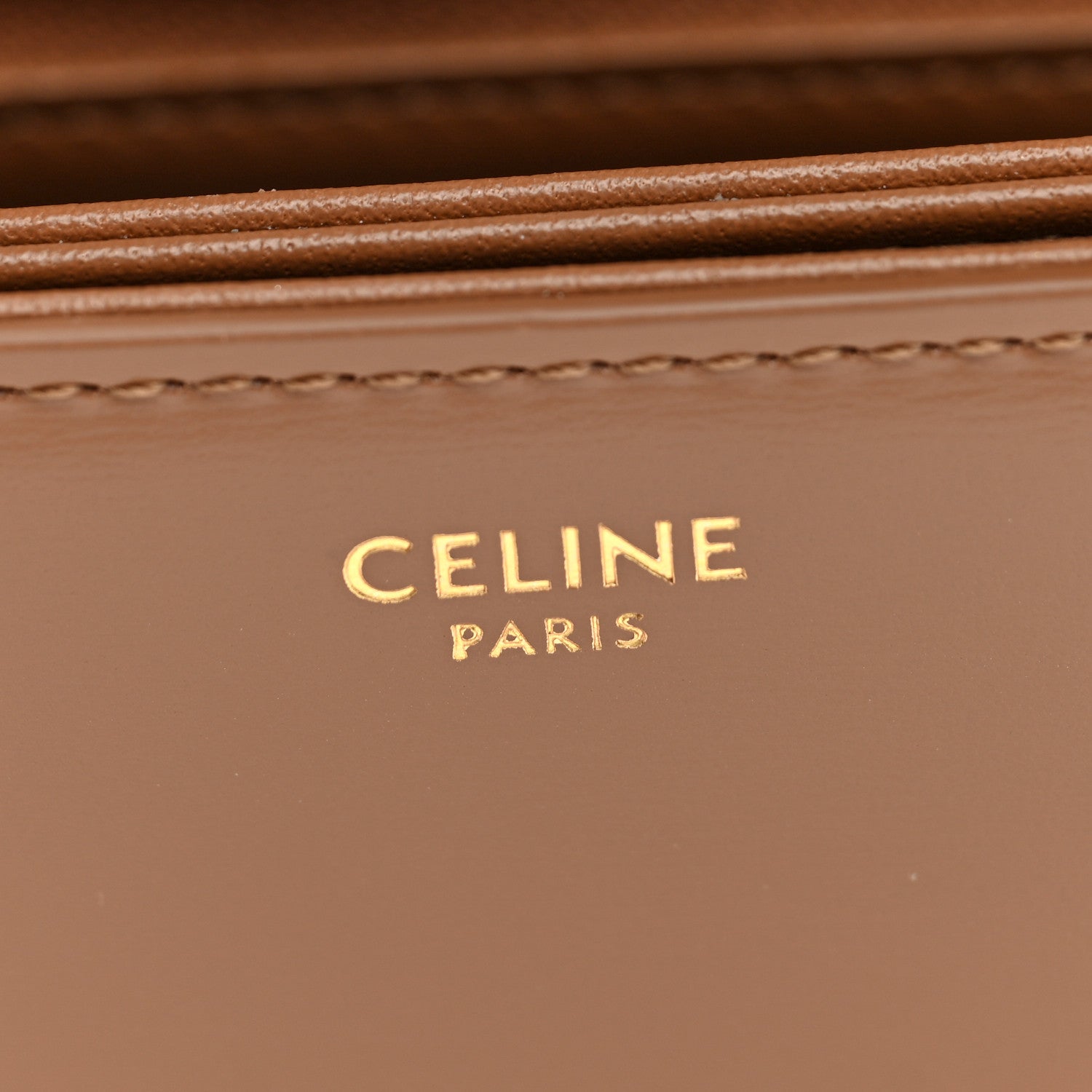 Celine Shiny Calfskin Teen Triomphe Bronze 6 of 9