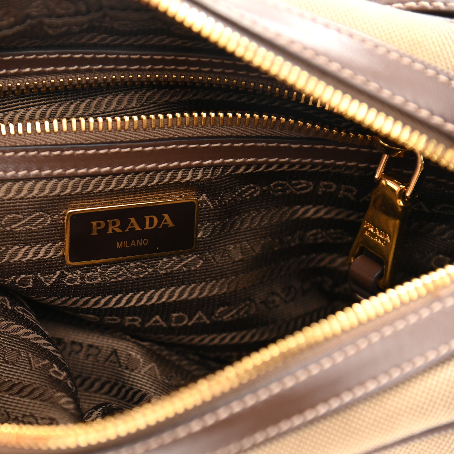 Prada Jacquard Logo Camera Bag Corda Bruciato 5 of 15