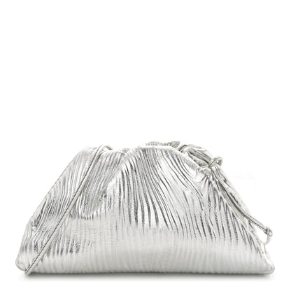 Bottega Veneta Metallic Bark Calfskin The Mini Pouch Silver 1 of 13