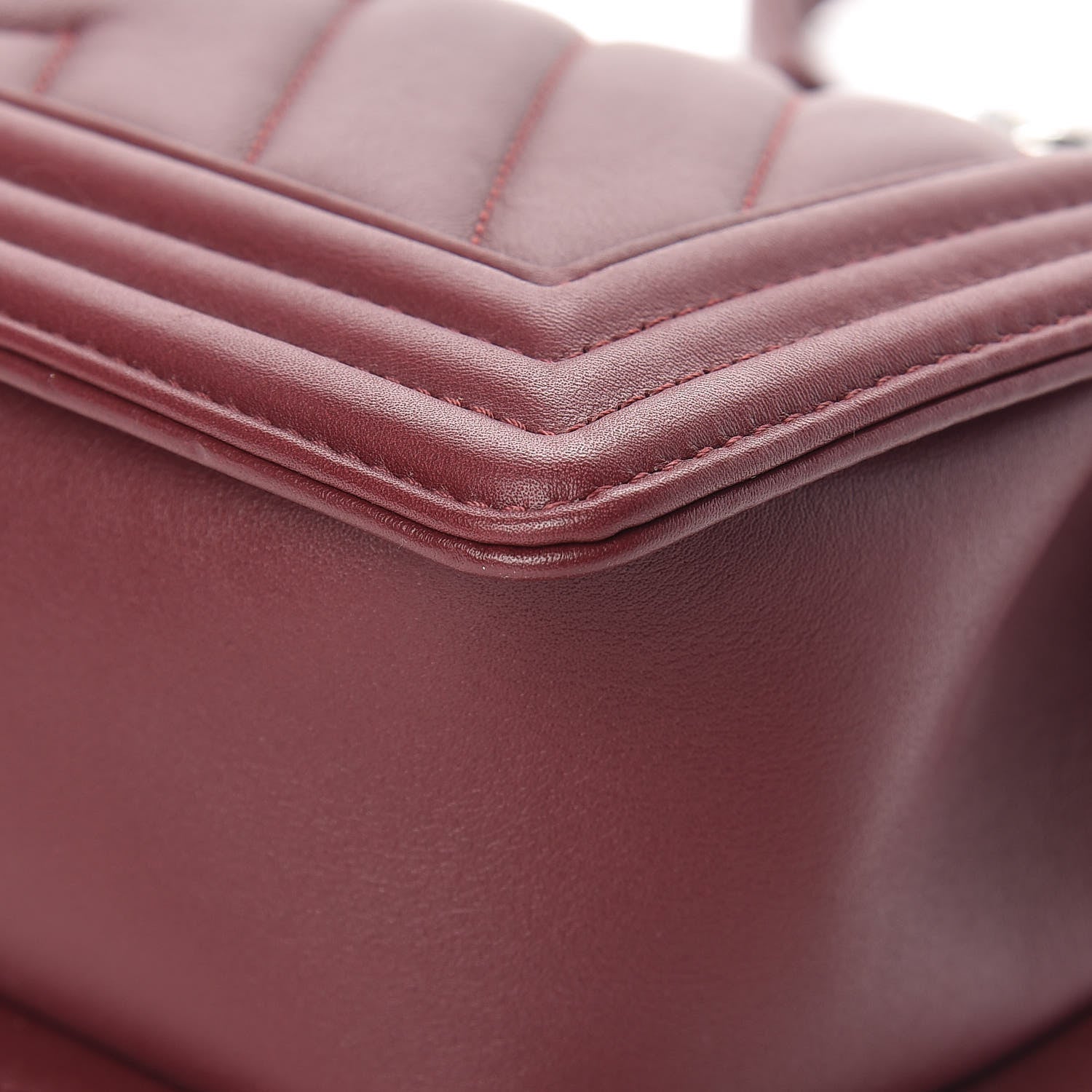 Chanel Calfskin Chevron Quilted Small Boy Flap Burgundy 11 of 13
