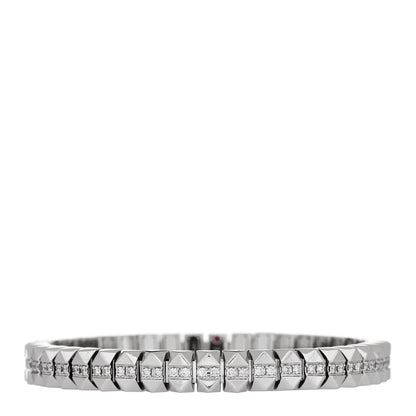Roberto Coin 18K White Gold Diamond Obelisco Flexible Bangle Bracelet 1 of 3