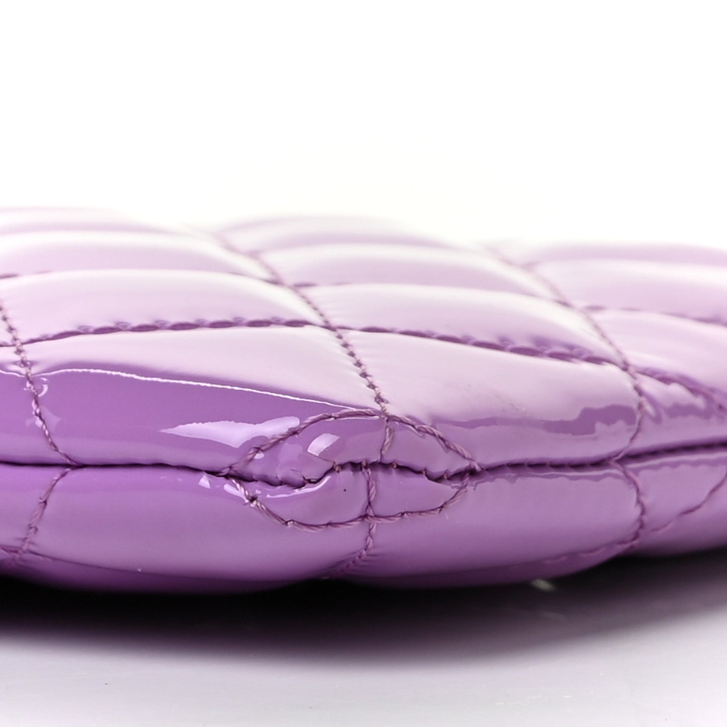Patent Quilted Cosmetic Case Purple