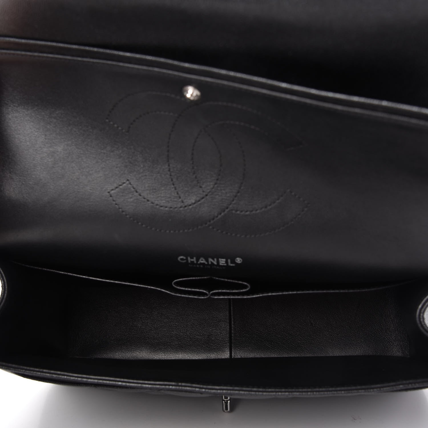 Chanel Iridescent Caviar Quilted Jumbo Double Flap Black 5 of 10