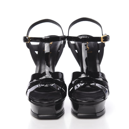 Saint Laurent Patent Tribute 105 Platform Sandals 41 Black 2 of 11