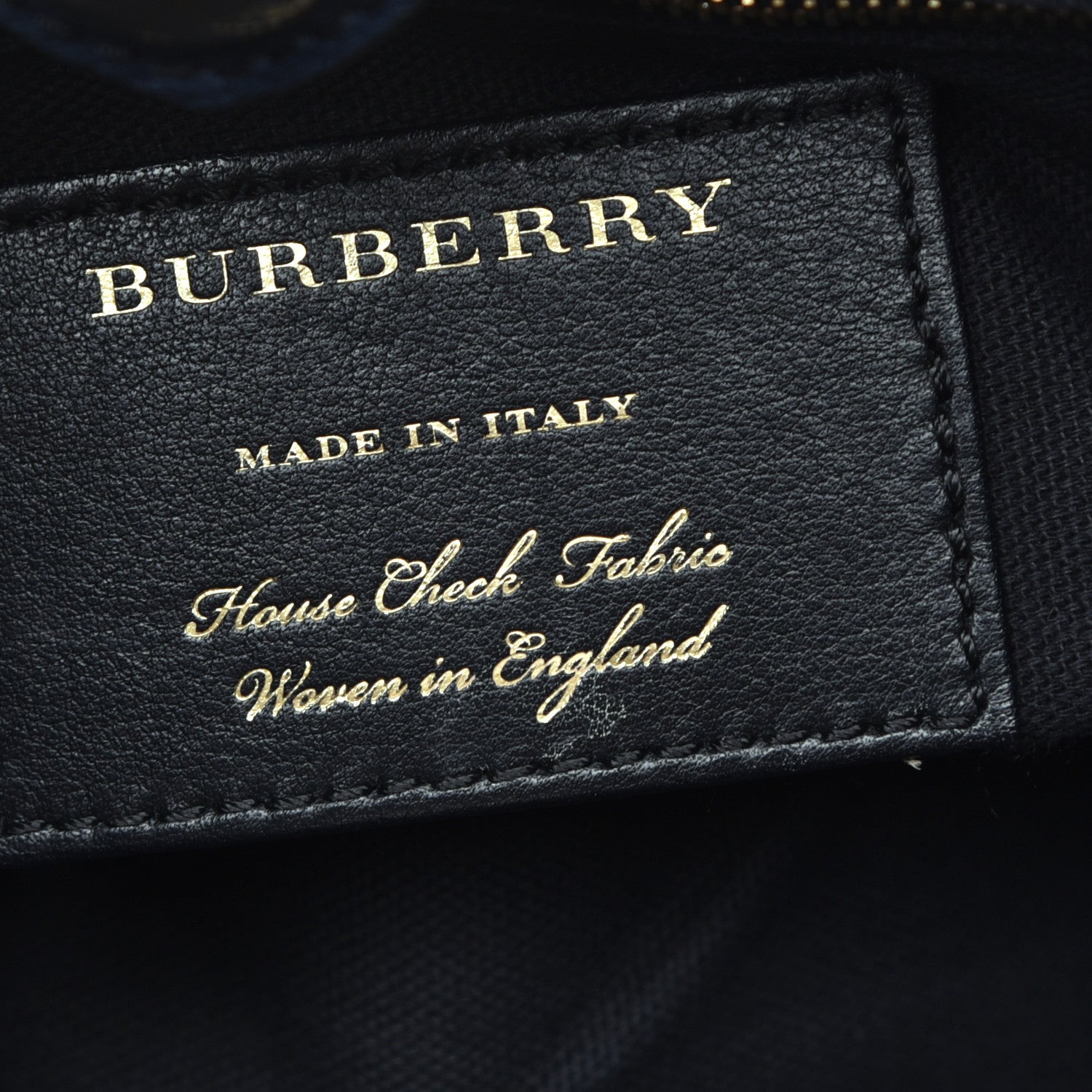 Burberry Grainy Calfskin House Check Large Banner Tote Ink Blue 6 of 10