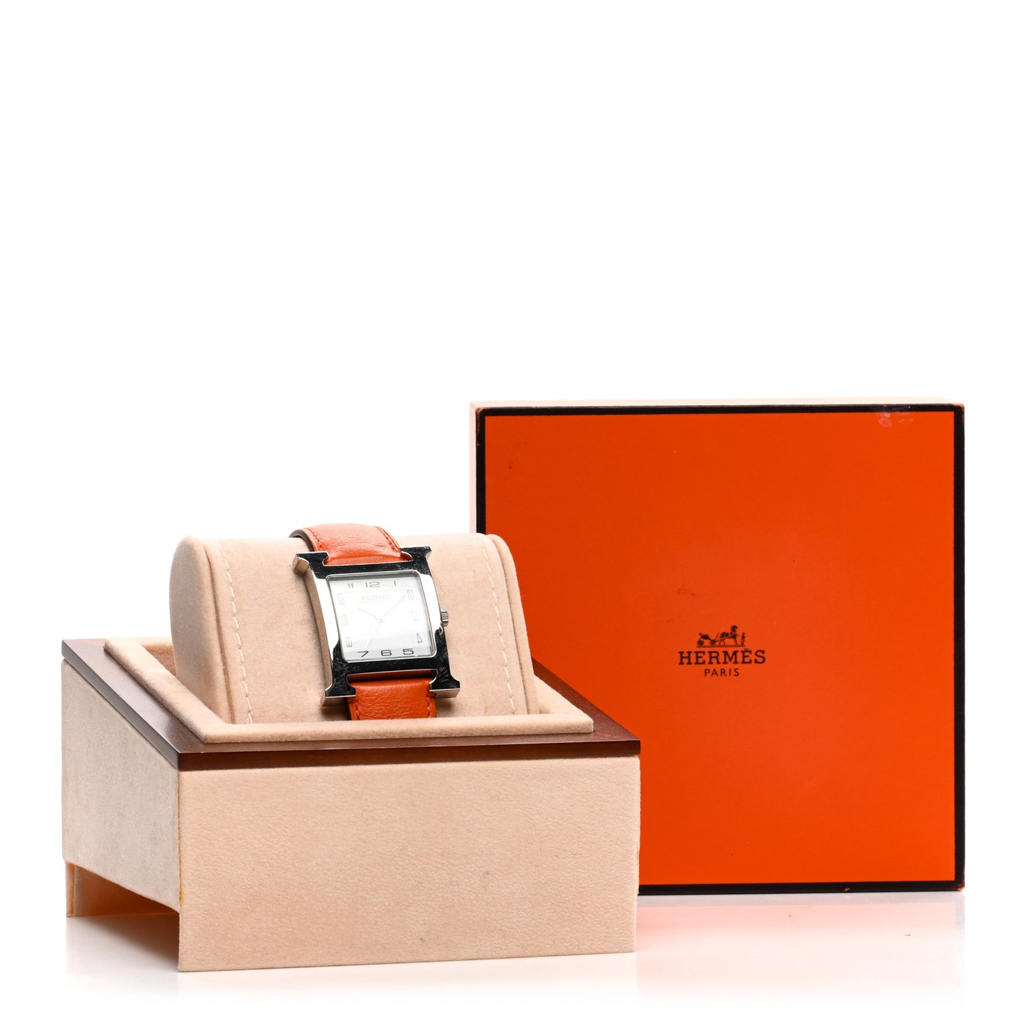 Stainless Steel Swift 30.5mm Heure H Hour Quartz Watch Orange