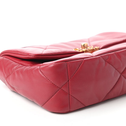 Chanel Lambskin Quilted Medium Chanel 19 Flap Red 6 of 10