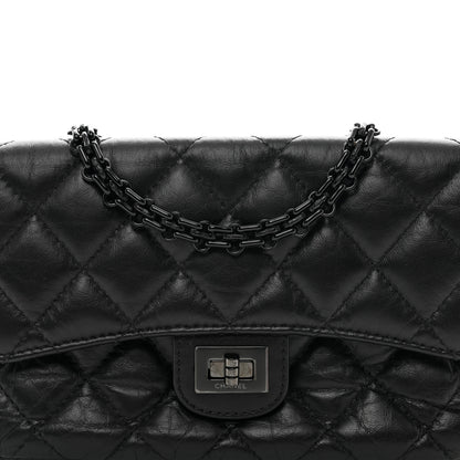 Chanel Aged Calfskin Quilted 2.55 Reissue Phone Holder With Chain So Black 5 of 12