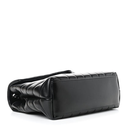 Saint Laurent Calfskin Y Quilted Monogram Small Loulou Chain Satchel Black 4 of 15