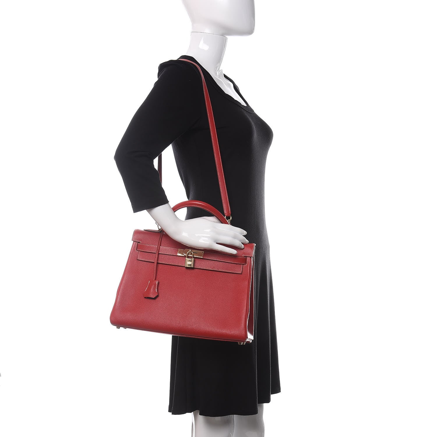 Hermes Epsom Kelly Retourne 32 Rouge Casaque 2 of 13