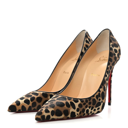 Christian Louboutin Pony Madagascar Kid Kate 100 Pumps 40 Brown Black 3 of 10