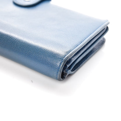 Chanel Caviar Sevruga French Wallet Blue 10 of 21