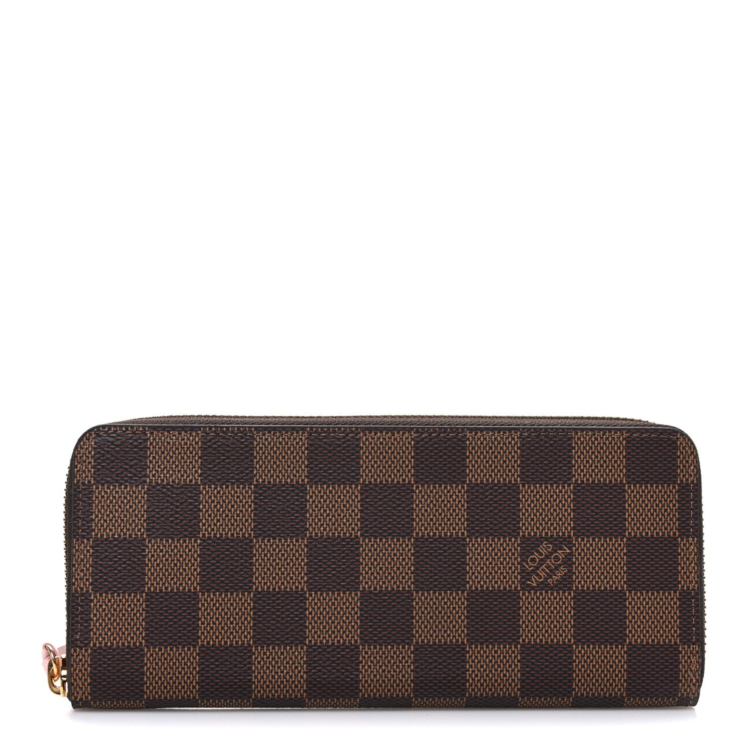 Louis Vuitton Damier Ebene Clemence Wallet Rose Ballerine 1 of 6