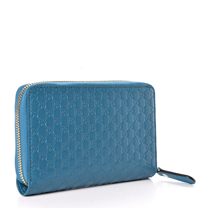 Gucci Microguccissima Zip Around Organizer Wallet Deep Cobalt 3 of 8
