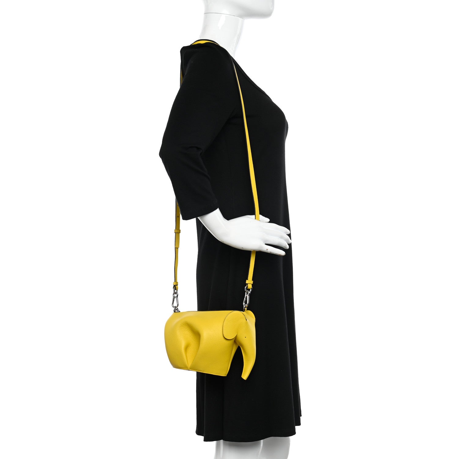Loewe Calfskin Mini Elephant Crossbody Bag Yellow 2 of 11