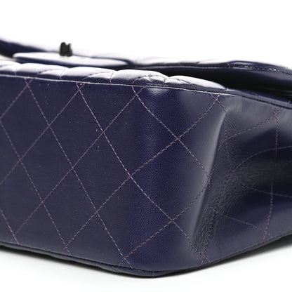 Chanel Lambskin Quilted Jumbo Double Flap Purple 8 of 10