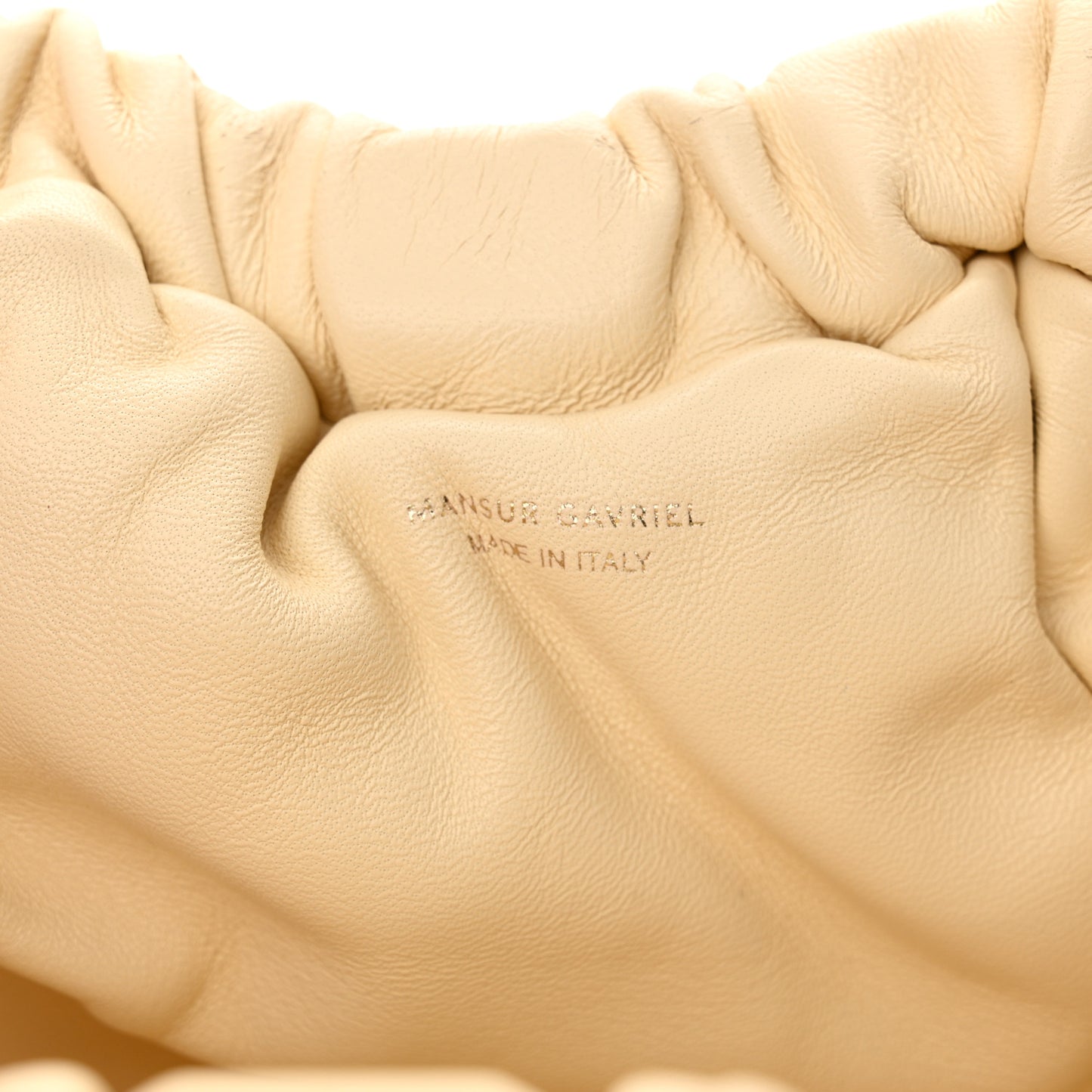 Lambskin Mini Cloud Clutch Pearl