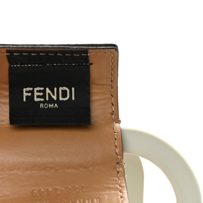 Fendi Recycled Plastic Vitello Liberty Matte Small Fendi Basket White Ice Miele Scuro 6 of 12