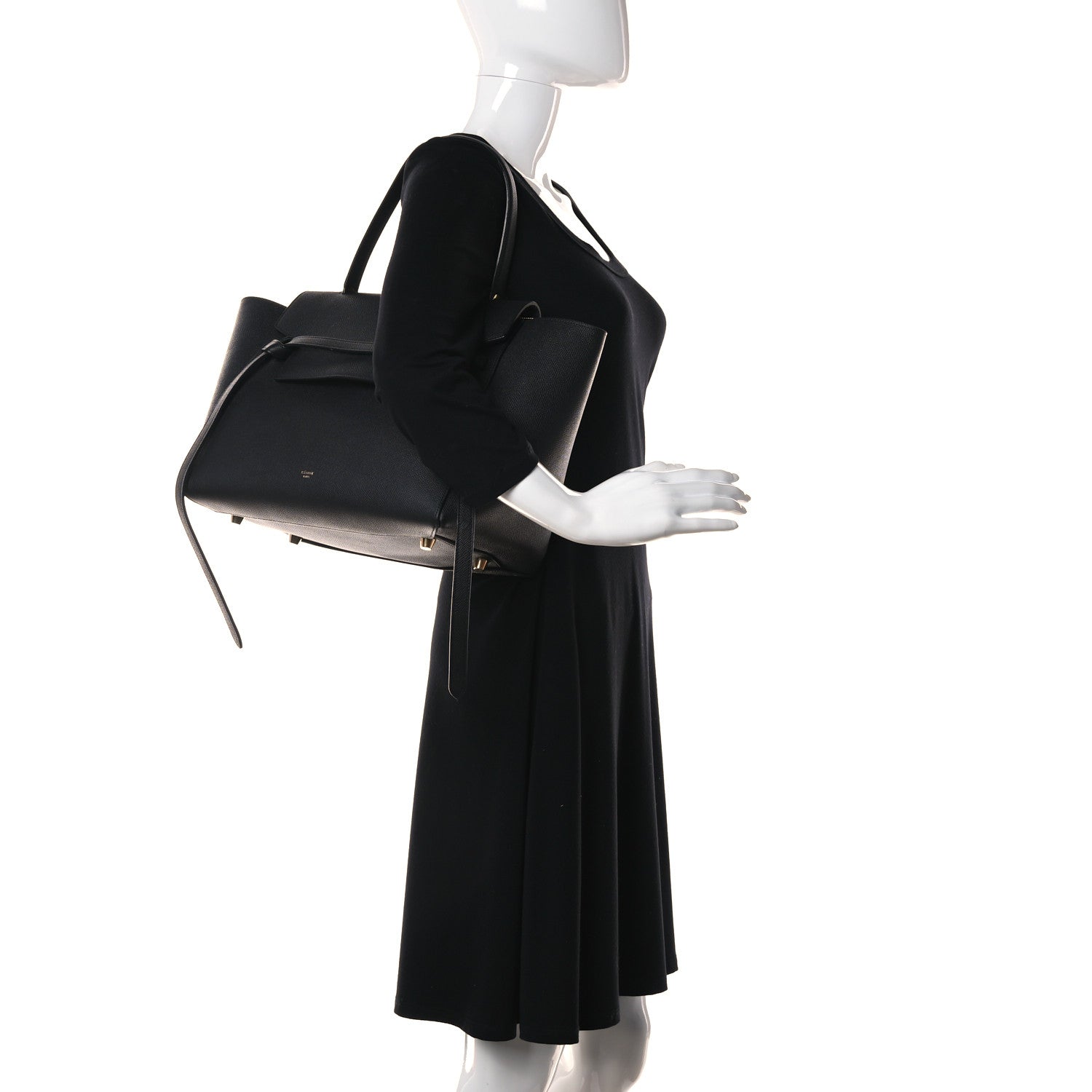 Celine Grained Calfskin Small Belt Bag Black 3 of 12
