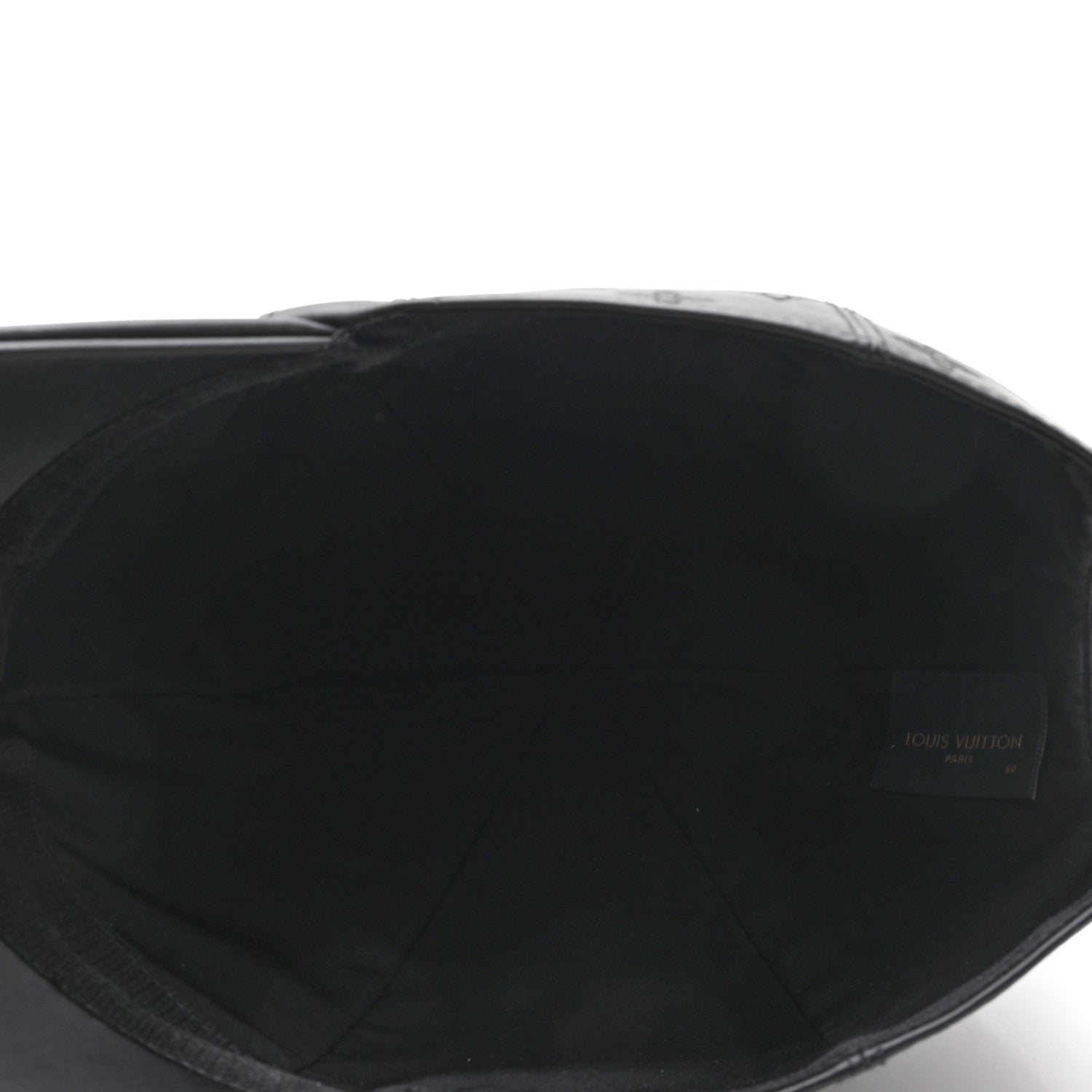 Louis Vuitton Calfskin Monogram Shadow Baseball Cap 60 Black 7 of 8