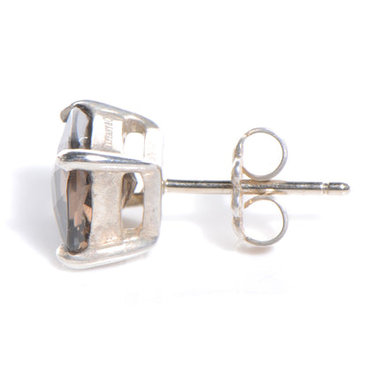 Tiffany Sterling Silver Smoky Quartz Sparklers Earrings 3 of 5