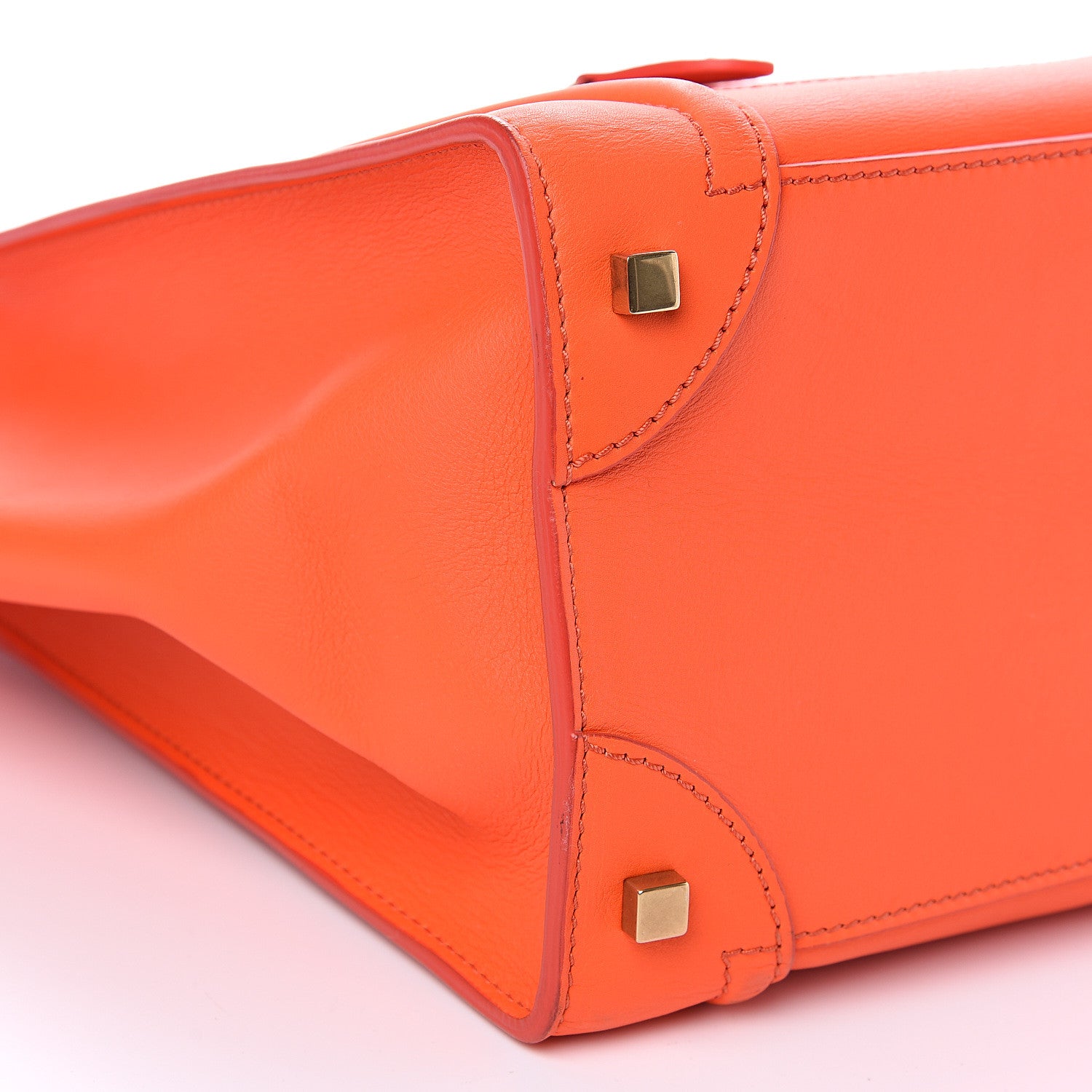 Celine Smooth Calfskin Mini Luggage Orange 6 of 11