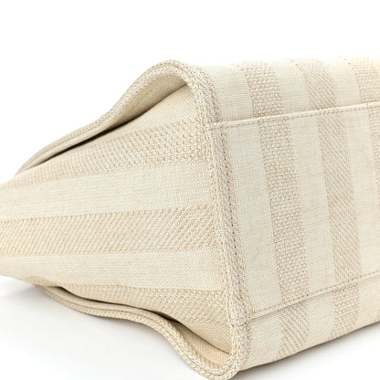 Chanel Mixed Fibers Striped Medium Deauville Tote Beige 9 of 10
