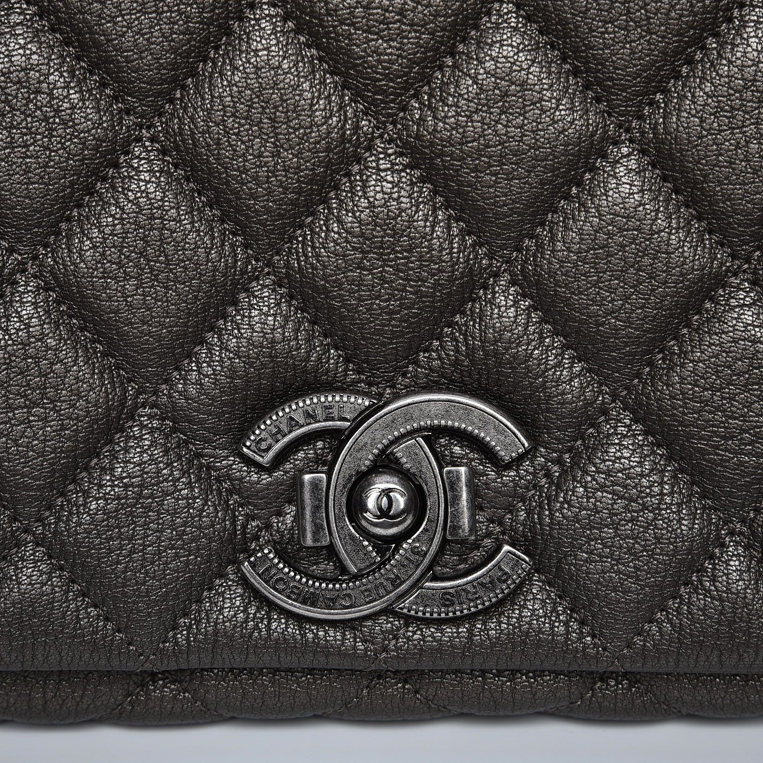 Chanel Metallic Goatskin Large City Rock Flap Silver 8 of 8