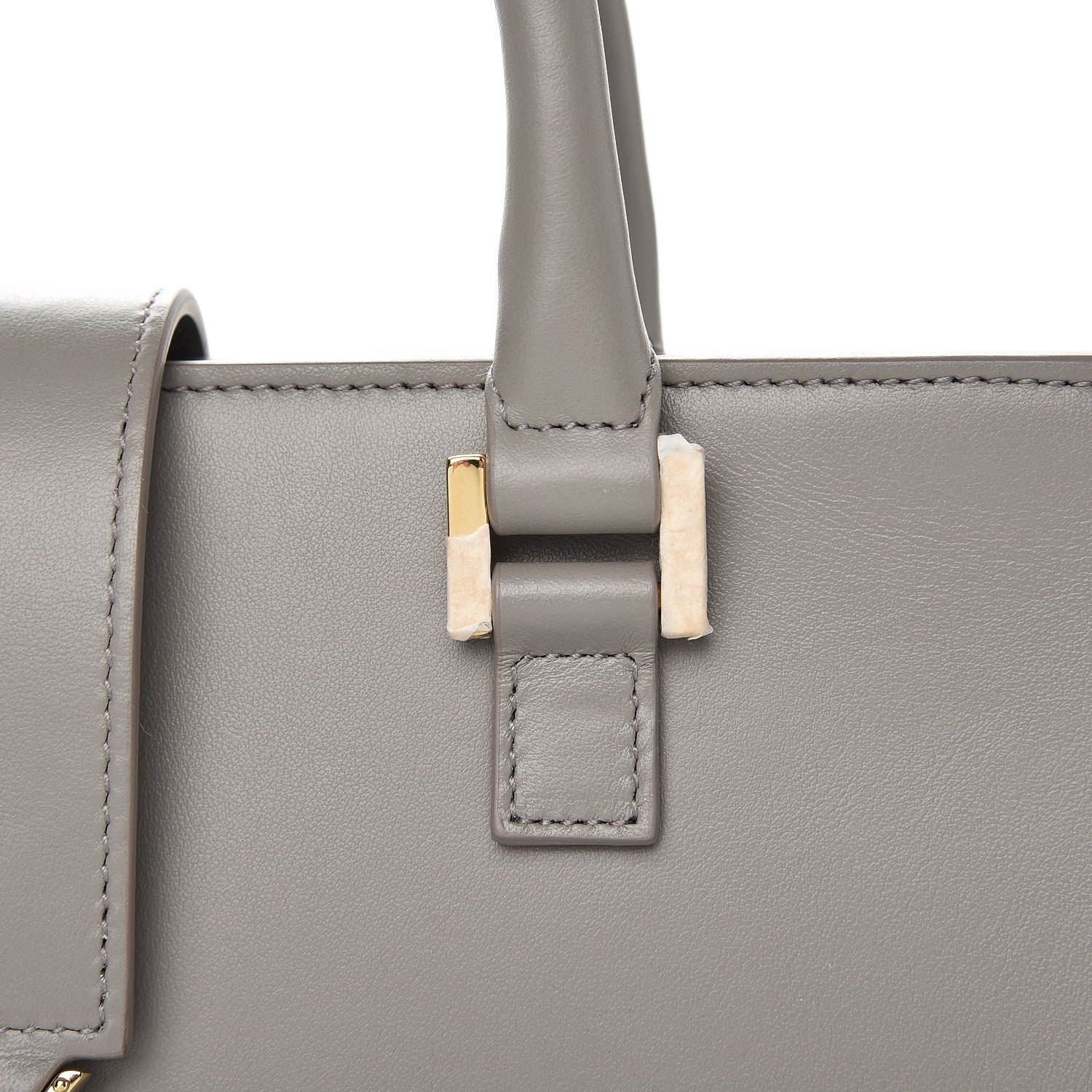 Saint Laurent Calfskin Small Monogram Cabas Fog 9 of 11