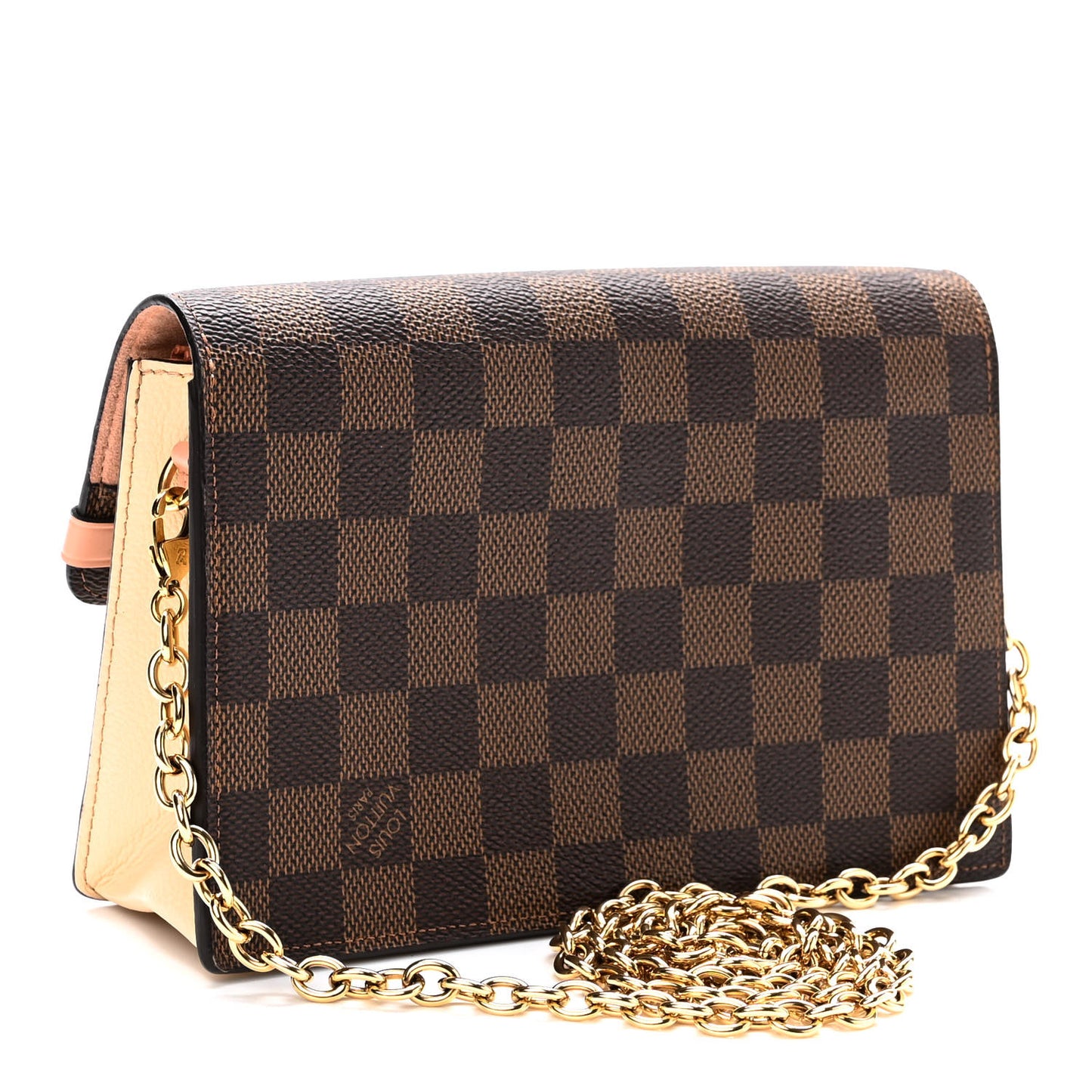 Damier Ebene Vavin Chain Wallet Creme