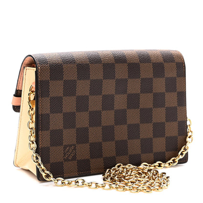 Louis Vuitton Damier Ebene Vavin Chain Wallet Creme 3 of 10
