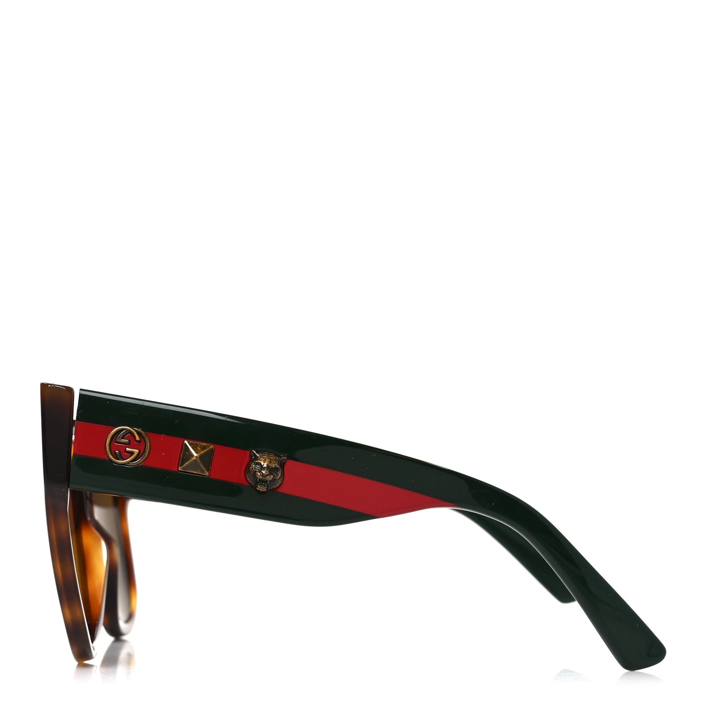 Acetate Square Frame Web Sunglasses GG0059S Tortoise