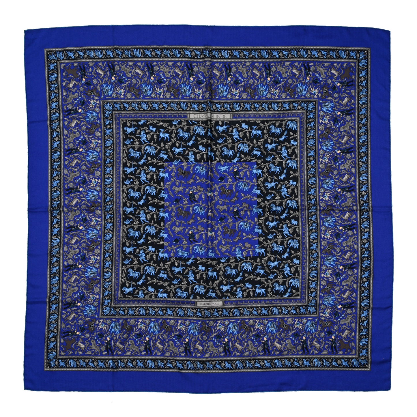 Cashmere Silk Chasse En Inde Shawl 140