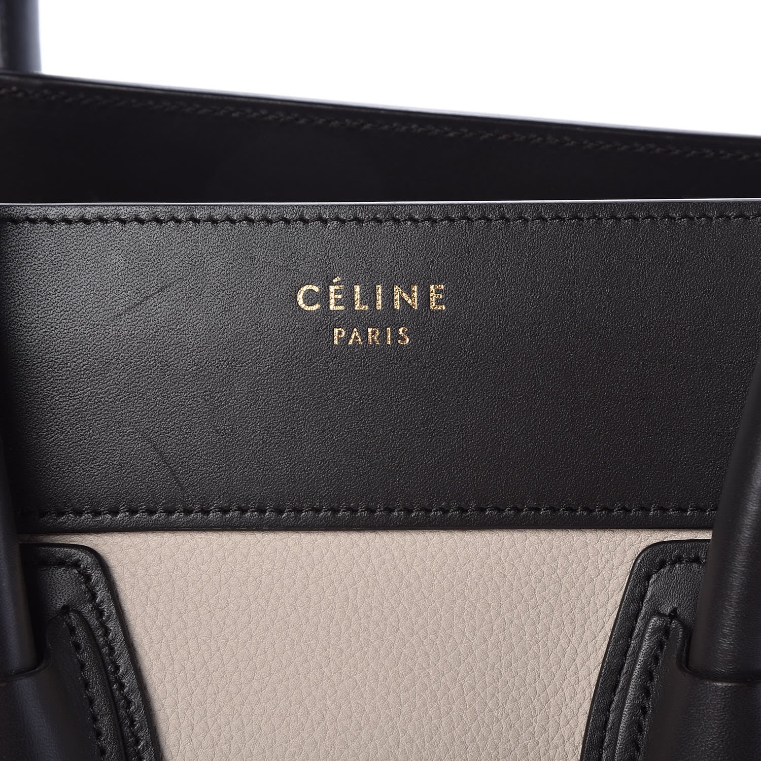 Celine Drummed Calfskin Nubuck Mini Tri-Color Luggage Chalk 6 of 11