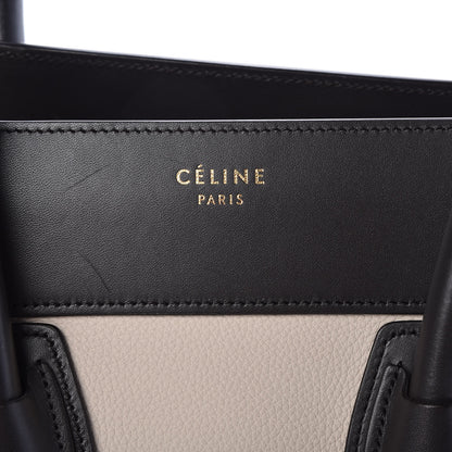 Celine Drummed Calfskin Nubuck Mini Tri-Color Luggage Chalk 6 of 11