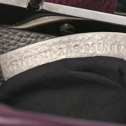 Fendi Cuoio Romano Elaphe Selleria Lace Up Bi-Color Medium Peekaboo Iconic Satchel Bordeaux Grigio Polvere Natural 7 of 12