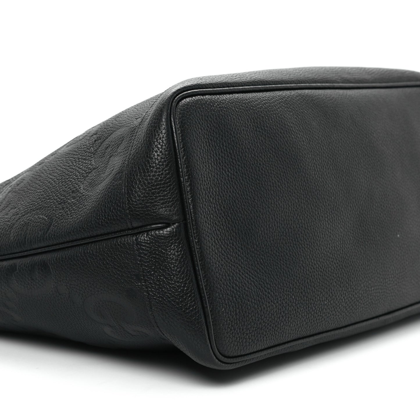 Monogram Jumbo GG Calfskin Web Large Shopping Tote Black