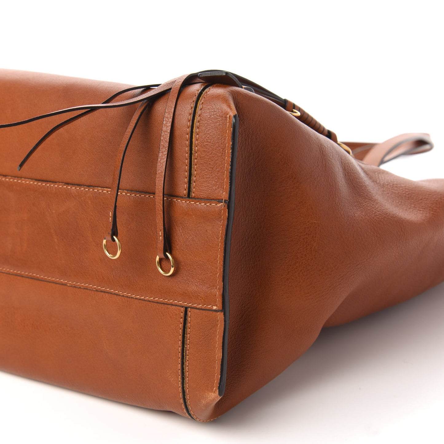 Smooth Calfskin Medium Milo Shopping Tote Tan