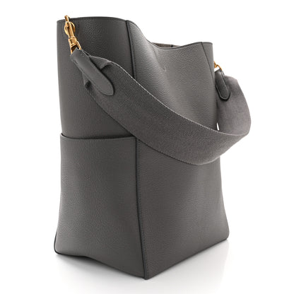Celine Soft Grained Calfskin Sangle Bucket Bag Grey 3 of 10
