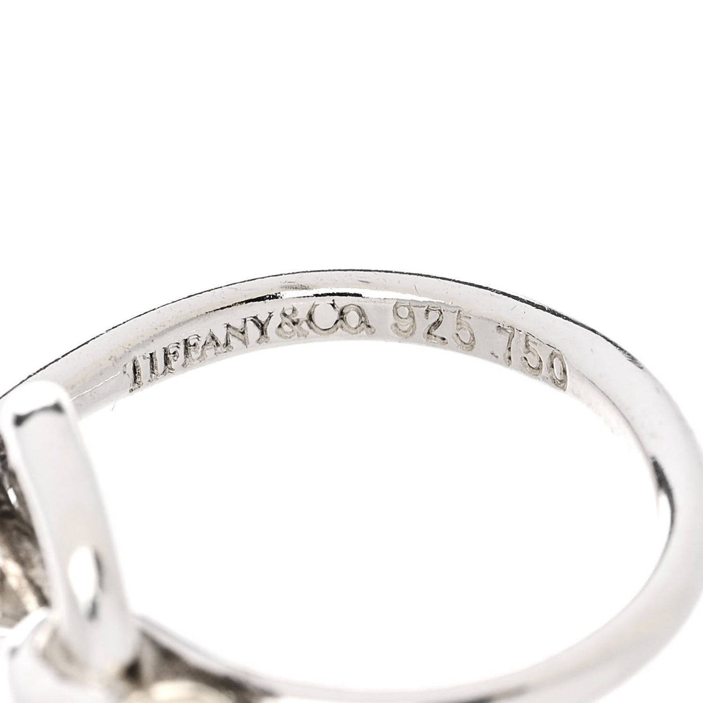 Sterling Silver 18K Yellow Gold Love Knot Ring 50 5.5