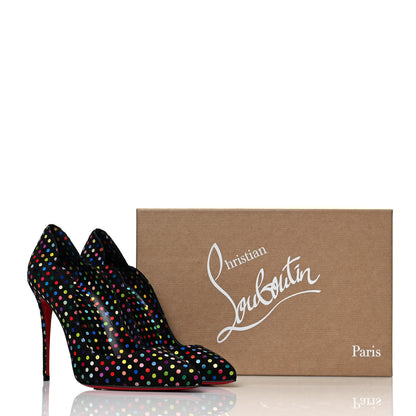 Christian Louboutin Suede Polka Dot Hot Chick 100 Pumps 37.5 Black Multicolor 9 of 9