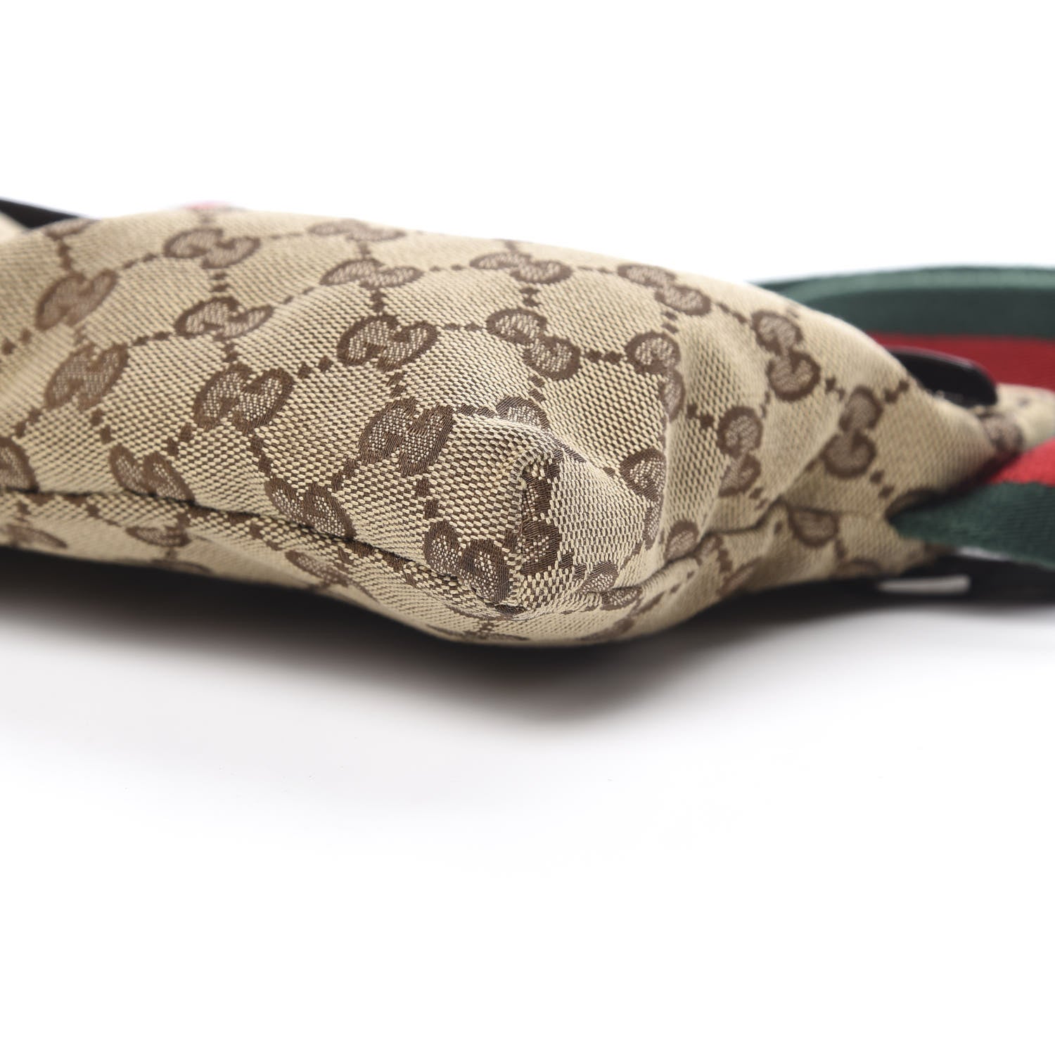 Gucci GG Monogram Web Double Pocket Belt Bag Dark Brown 12 of 16