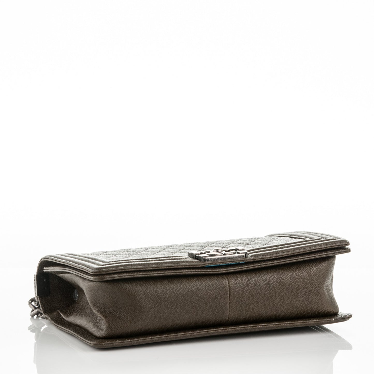 Caviar Quilted New Medium Boy Flap Khaki